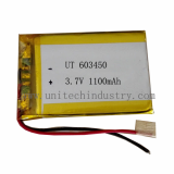 Lithium polymer battery  603450 1100mAh 3_7V lipo battery